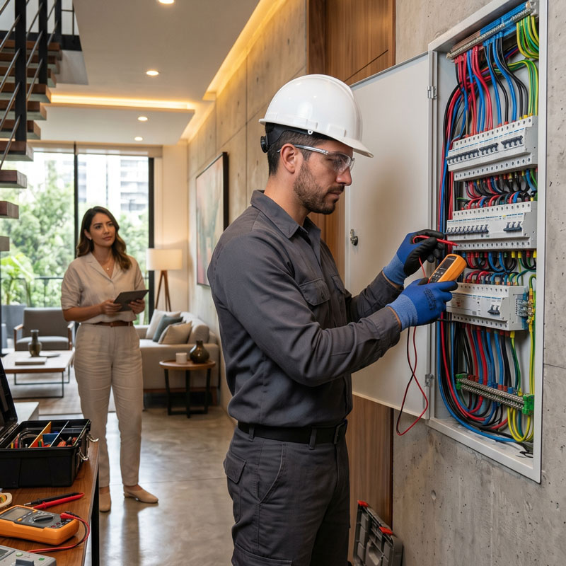 Instalación profesional de iluminación interior y exterior en residencia moderna | Instalaciones eléctricas en Chihuahua